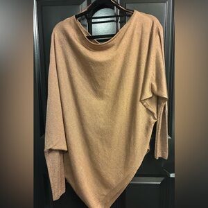 Like New Zara Bronze Metallic Women's Off-Shoulder shirt. Sz S